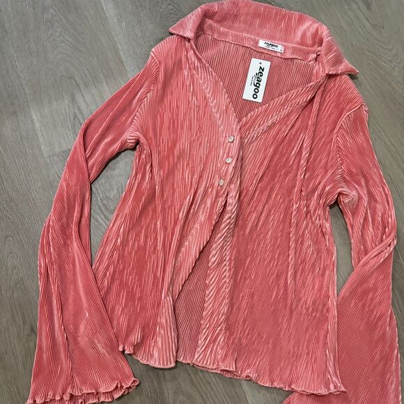 Zeagoo Deep V Neck Button‎ Front Blouse - Picture 5 of 5